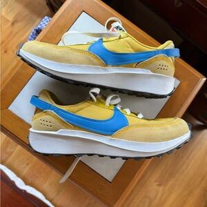 Nike Waffle Debut Yellow and White Sneakers